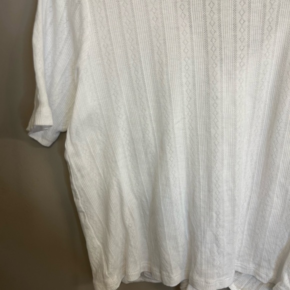 Sanctuary white Pointelle Tie Tee 100% cotton size M - Picture 11 of 12